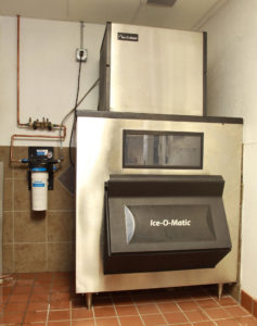 Restaurant Space Retrofit includes refurbished commercial ice machine.